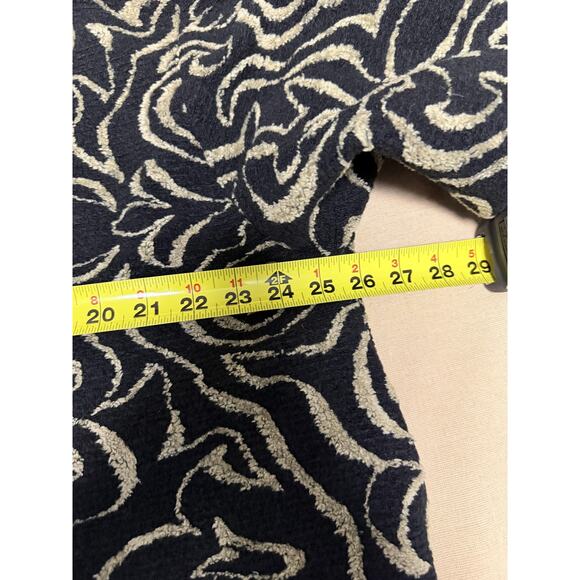 Caroline Rose Jacket Womens Large Black Beige Abstract Button Front Made USA - Picture 10 of 16